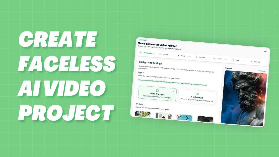How to Create a Faceless AI Video Project?