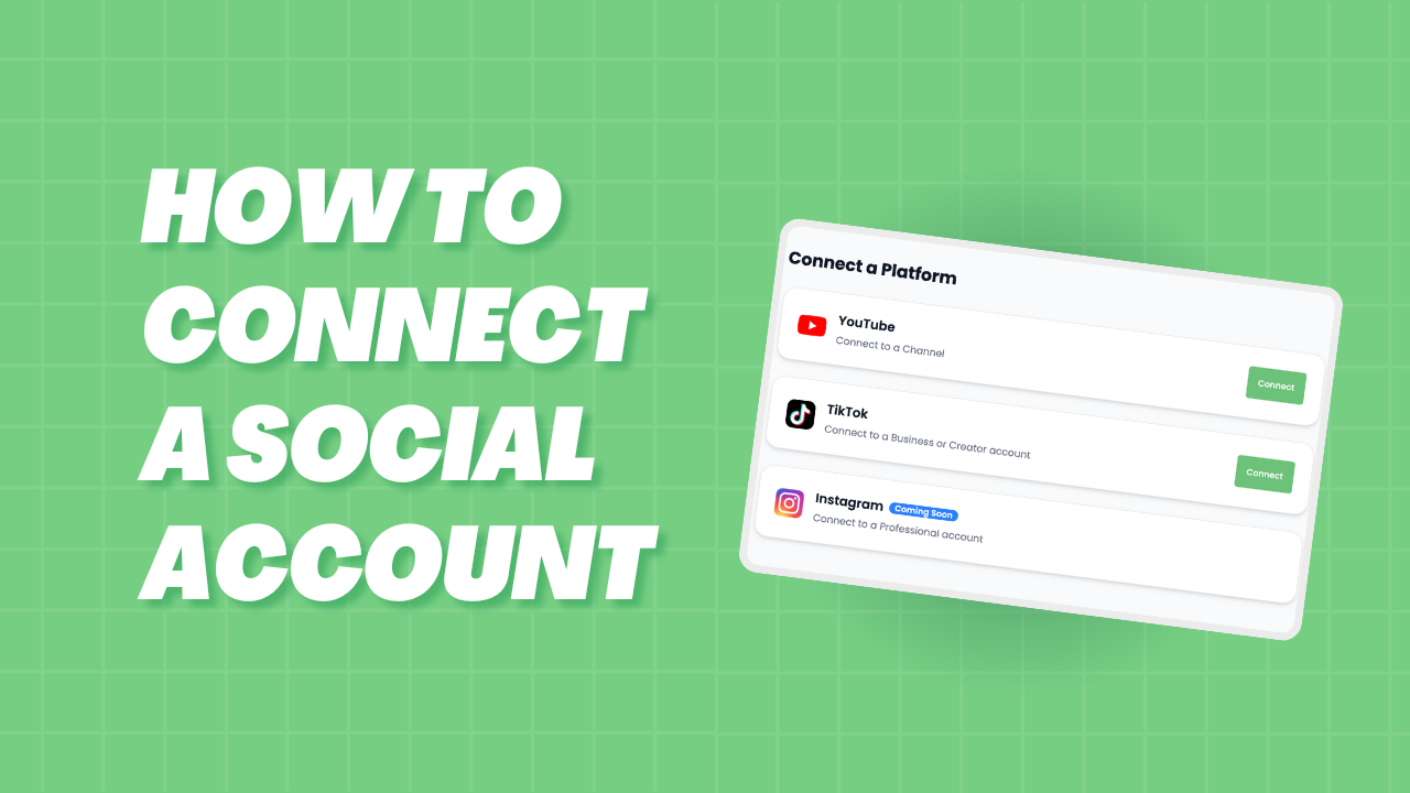 How to Connect a Social Account to Videnly?