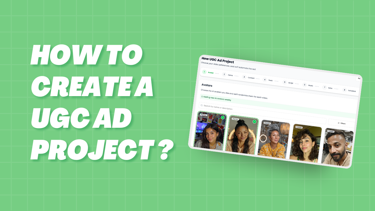 How to Create a UGC Ad Project on Videnly?