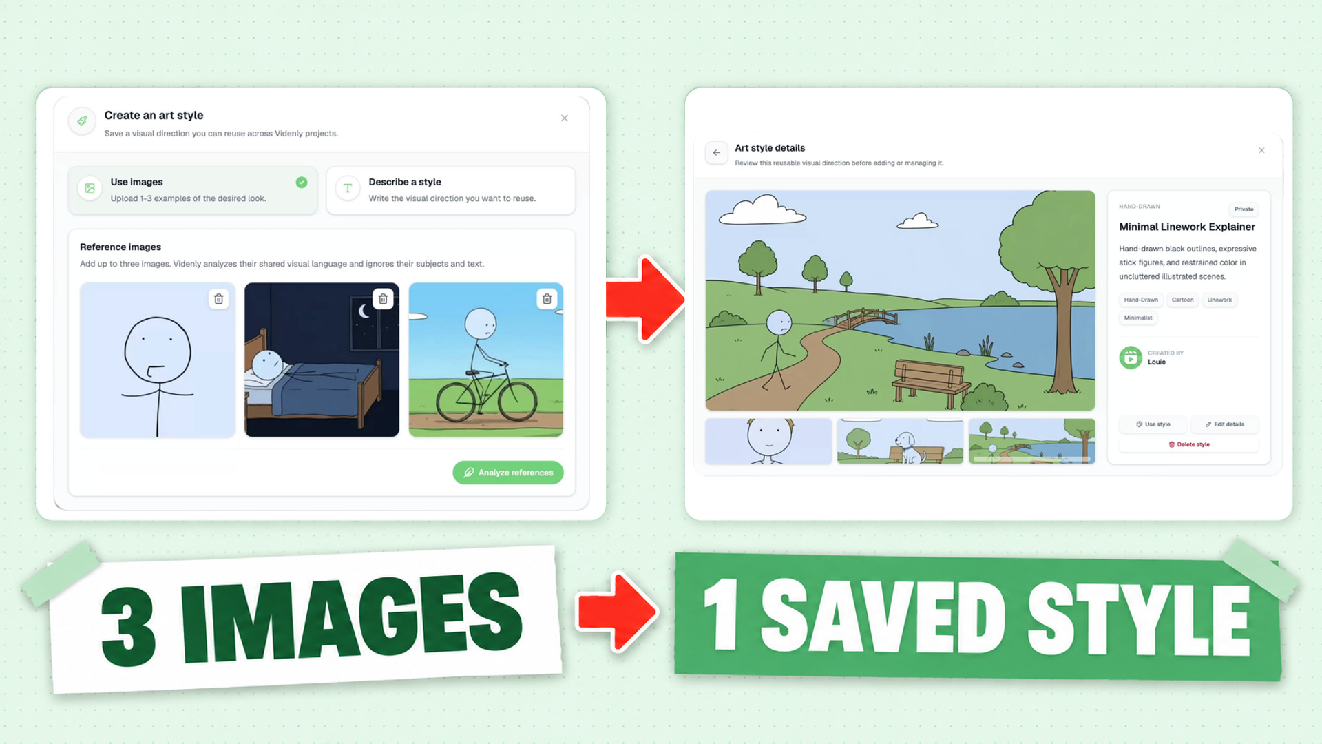 Turn Reference Images Into A Reusable Art Style In Videnly